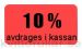 Förtryckt etikett 10%