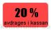 Förtryckt etikett 20%