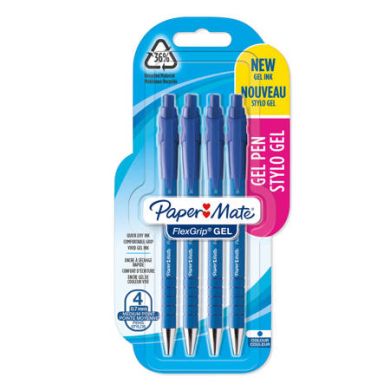 Gelpenna, Papermate Flexigrip, 0,7mm, bl, 4 pack