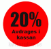 Förtryckt etikett 20%
