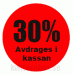 Förtryckt etikett 30%
