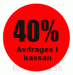 Förtryckt etikett 40%